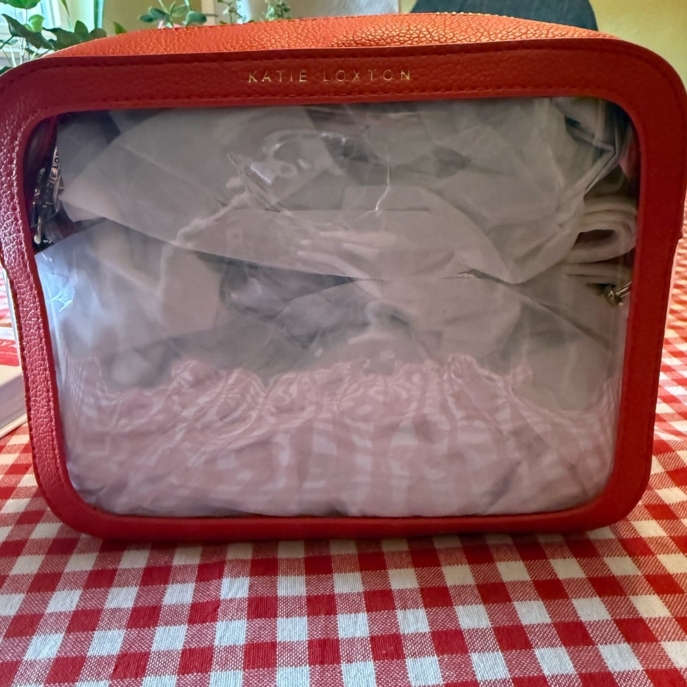 Katie Loxton Deep Orange Transparent Stadium Bag